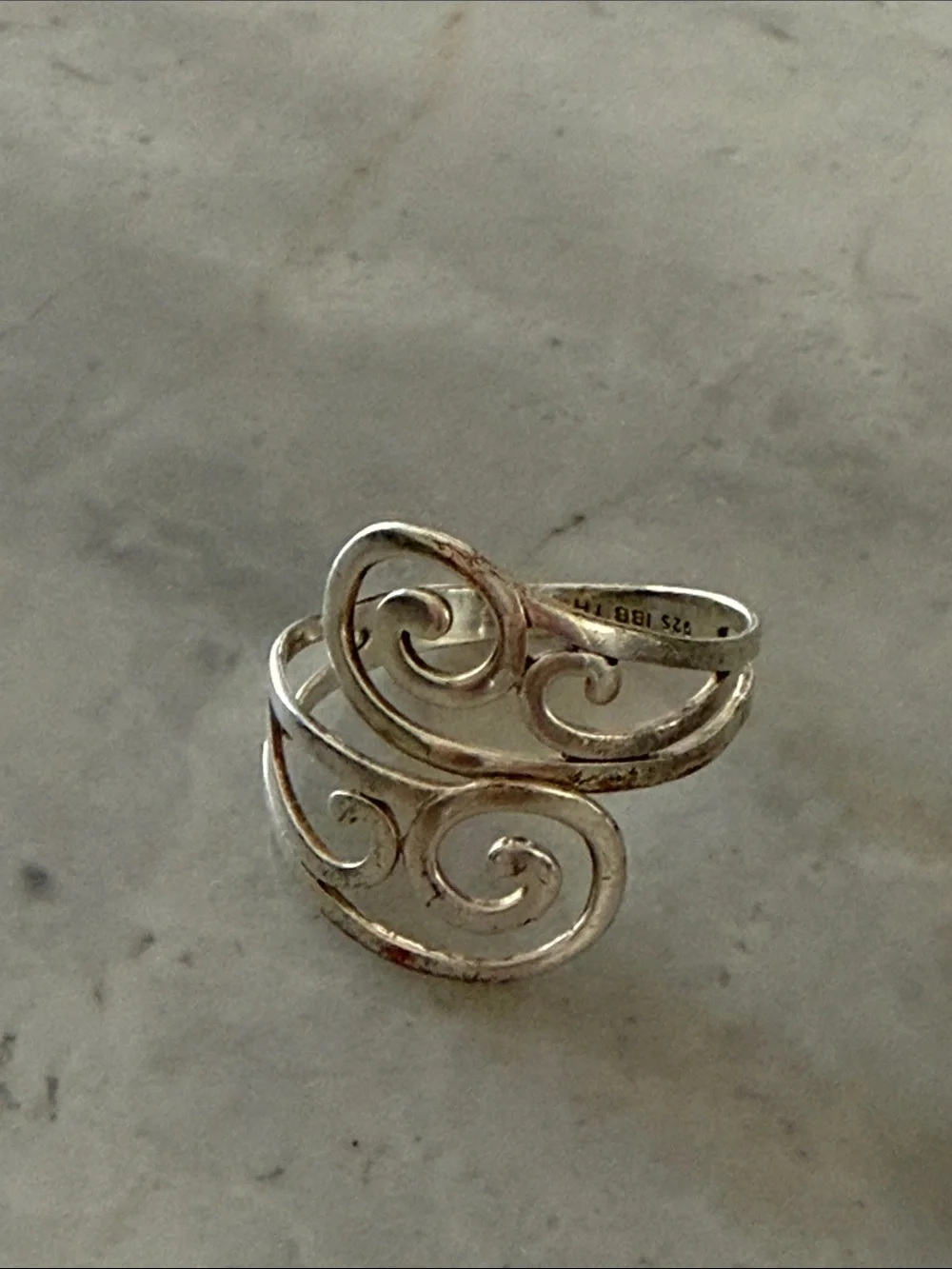 Sterling Silver Open Swirl Women's Ring